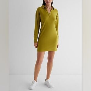 Olive Green Long Sleeve Dress